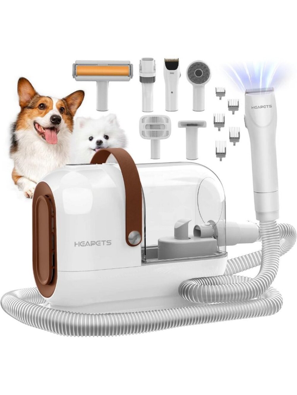 Pet Grooming Vacuum Kit - 3L Low Noise Vacuum with 7 Tools for Shedding